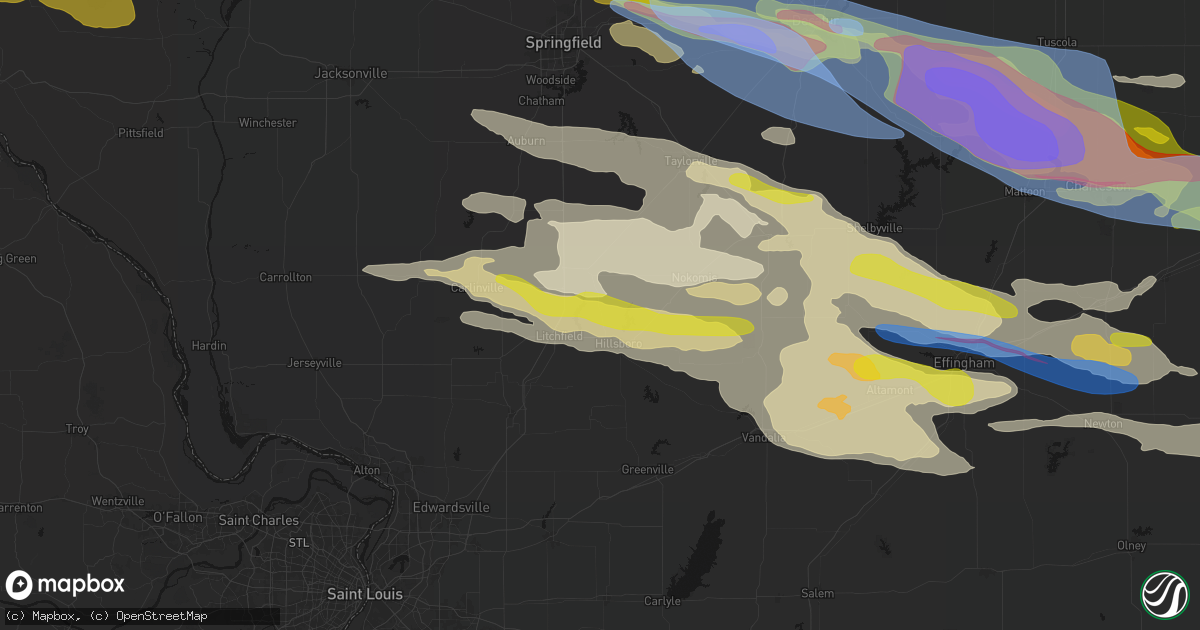 Hail map in Butler, IL on June 17, 2026