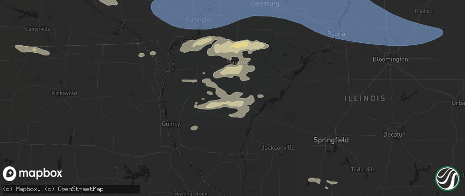 Hail map in Camden, IL on June 17, 2026