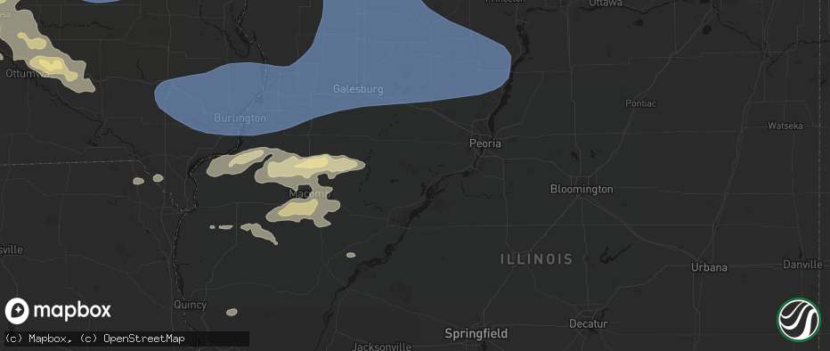 Hail map in Canton, IL on June 17, 2026