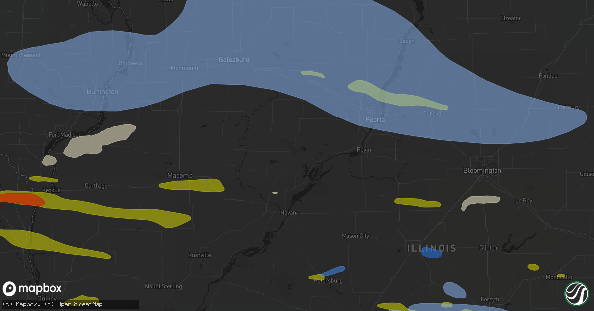 Hail map in Canton, IL on June 17, 2026