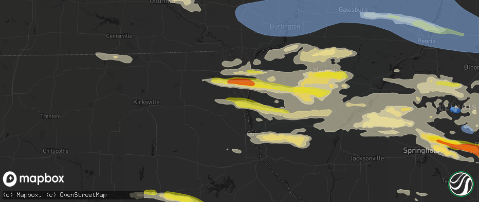 Hail map in Canton, MO on June 17, 2026
