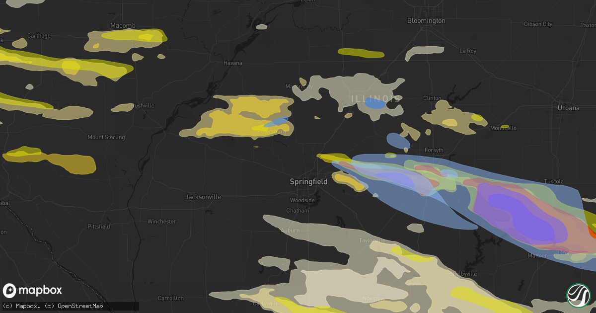Hail map in Cantrall, IL on June 17, 2026