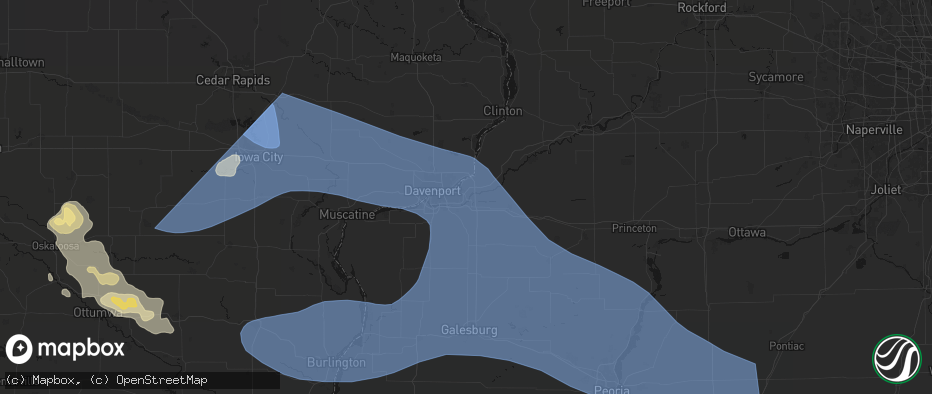 Hail map in Carbon Cliff, IL on June 17, 2026