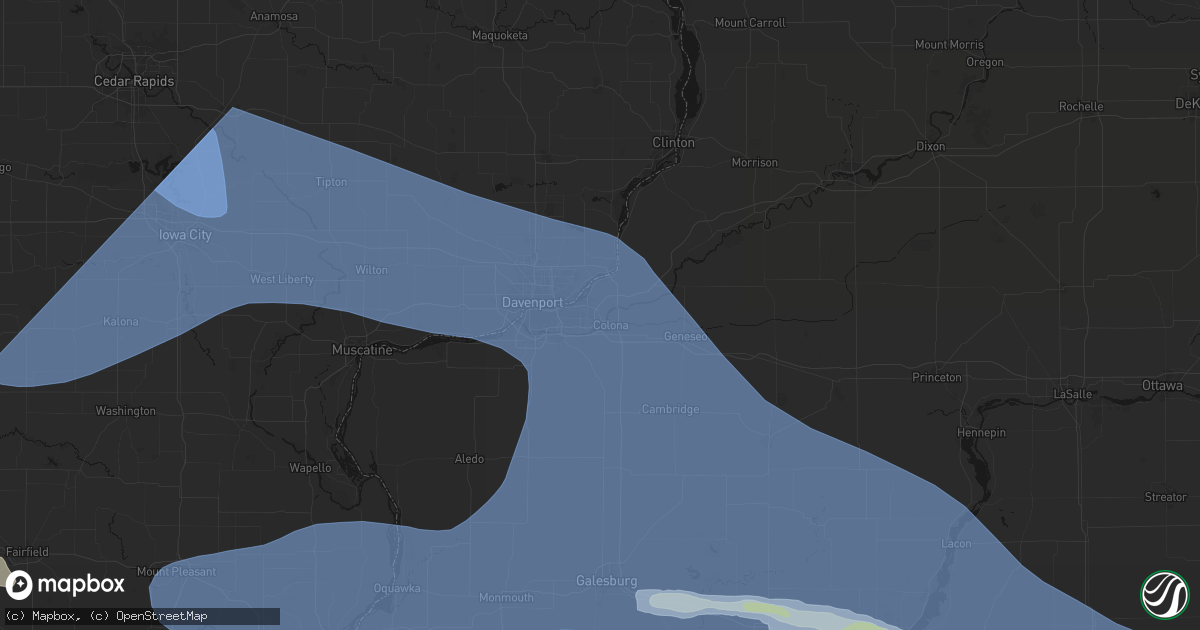 Hail map in Carbon Cliff, IL on June 17, 2026