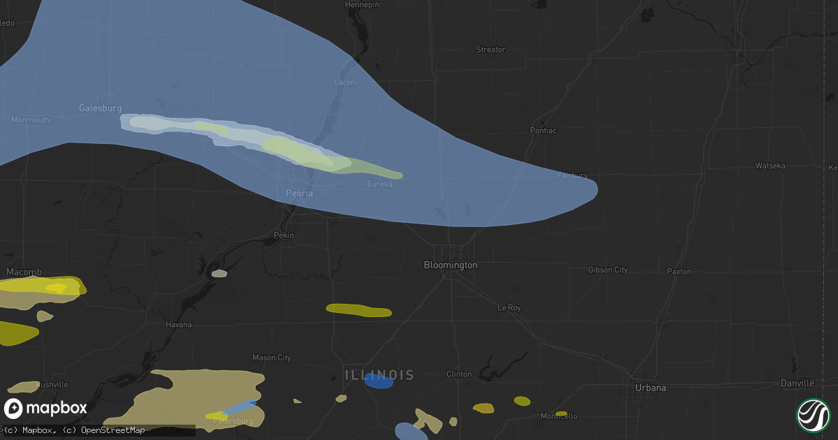 Hail map in Carlock, IL on June 17, 2026