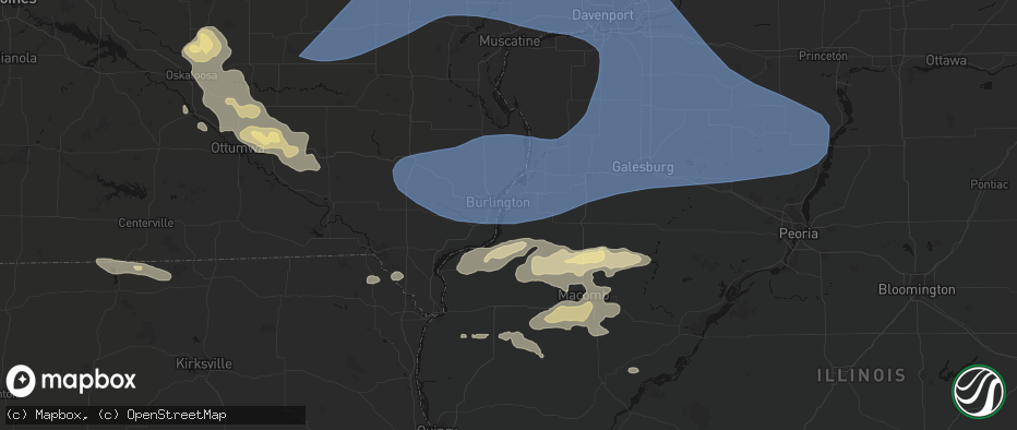Hail map in Carman, IL on June 17, 2026