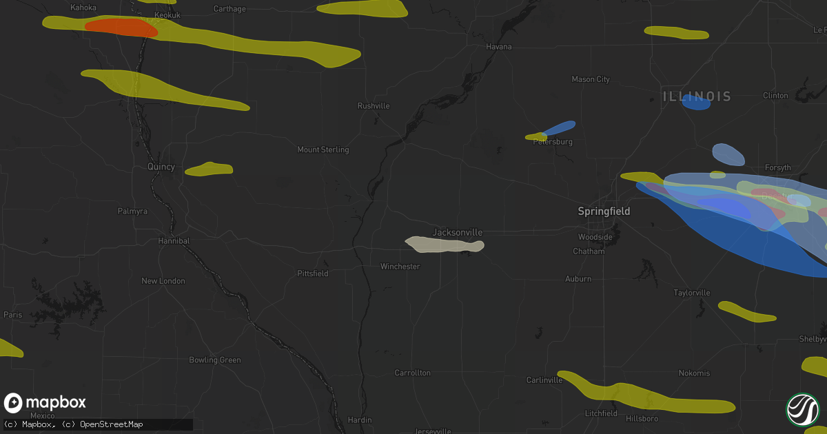 Hail map in Chapin, IL on June 17, 2026