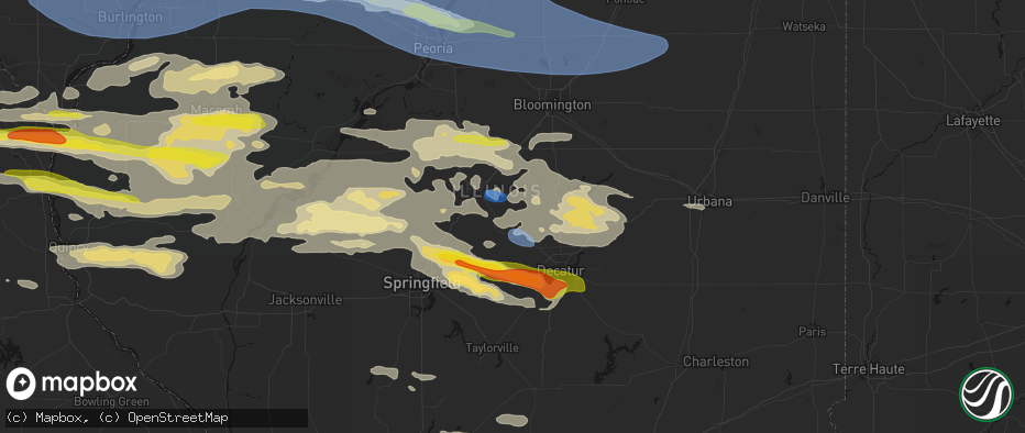 Hail map in Chestnut, IL on June 17, 2026