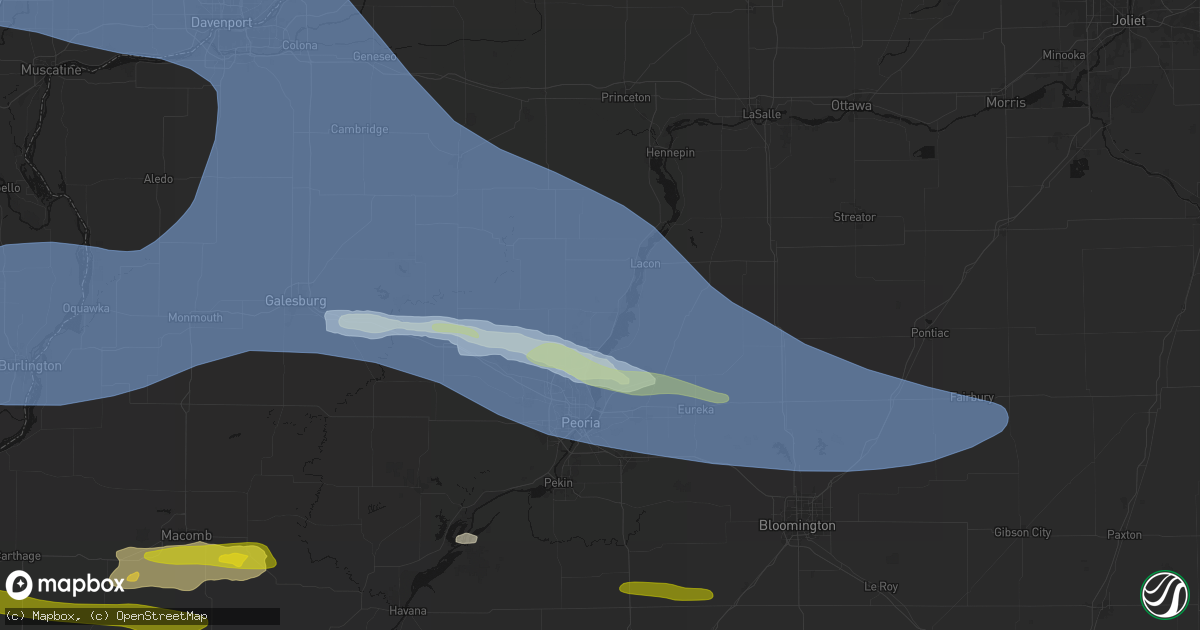 Hail map in Chillicothe, IL on June 17, 2026
