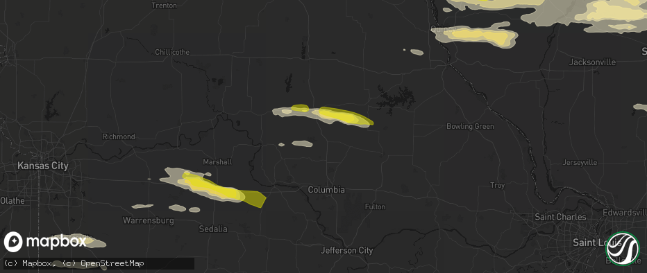 Hail map in Clark, MO on June 17, 2026