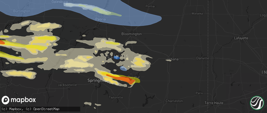 Hail map in Clinton, IL on June 17, 2026
