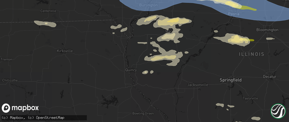 Hail map in Coatsburg, IL on June 17, 2026