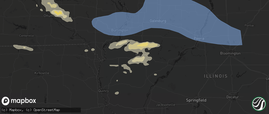 Hail map in Colchester, IL on June 17, 2026