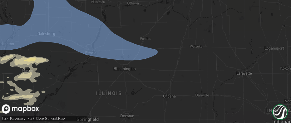 Hail map in Colfax, IL on June 17, 2026