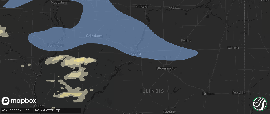 Hail map in Creve Coeur, IL on June 17, 2026