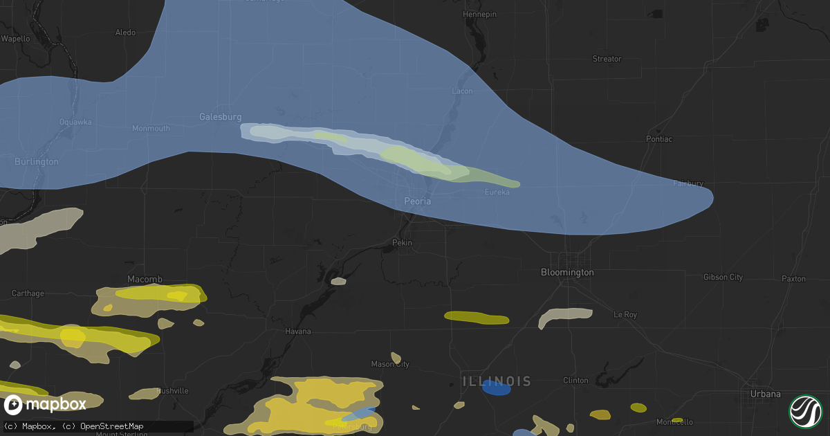 Hail map in Creve Coeur, IL on June 17, 2026