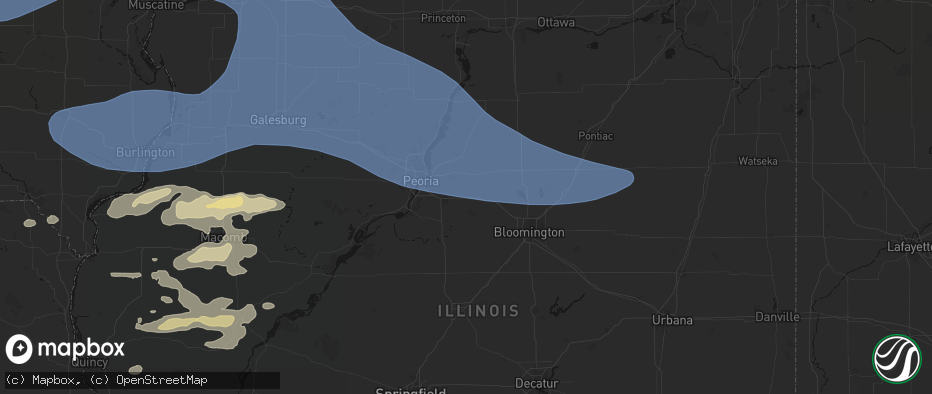 Hail map in Deer Creek, IL on June 17, 2026