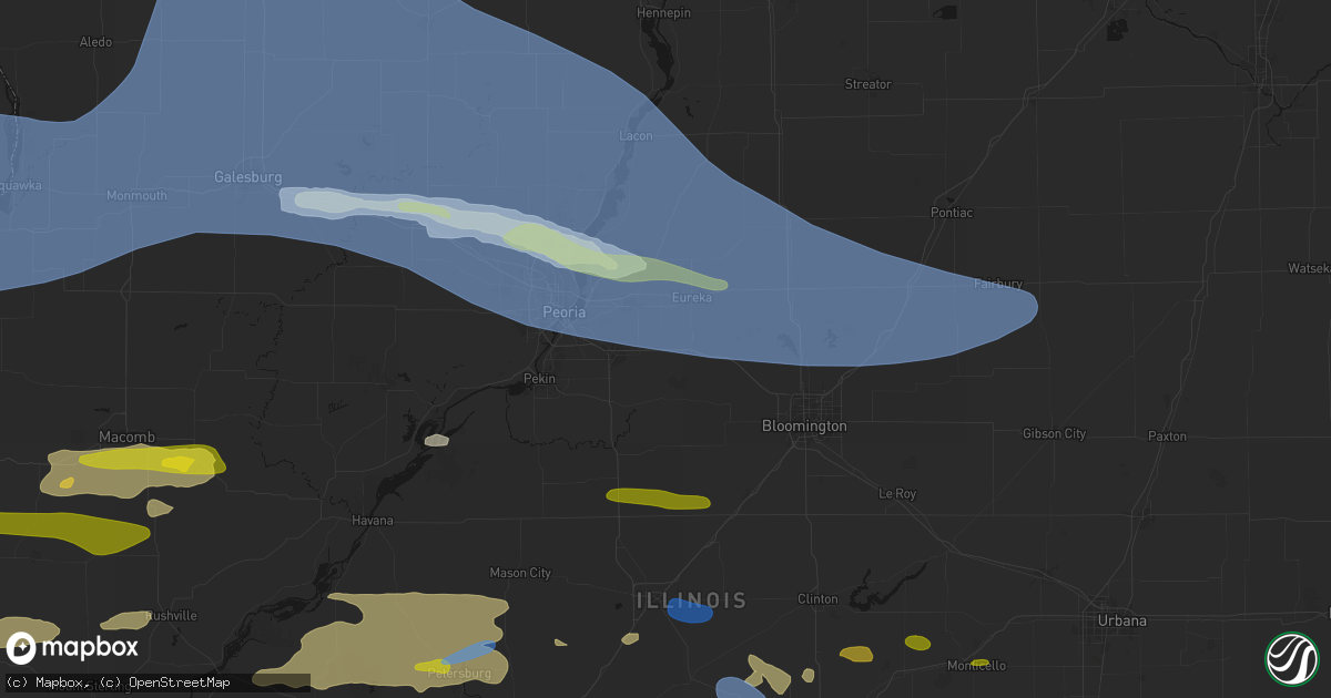 Hail map in Deer Creek, IL on June 17, 2026