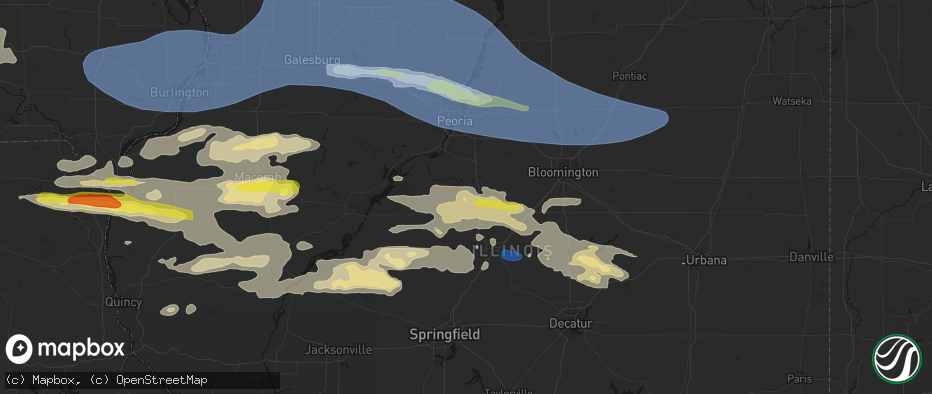 Hail map in Delavan, IL on June 17, 2026