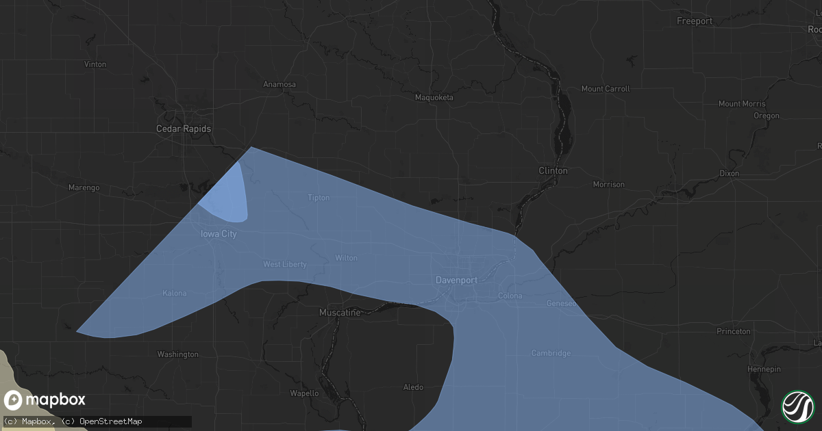 Hail map in Dixon, IA on June 17, 2026