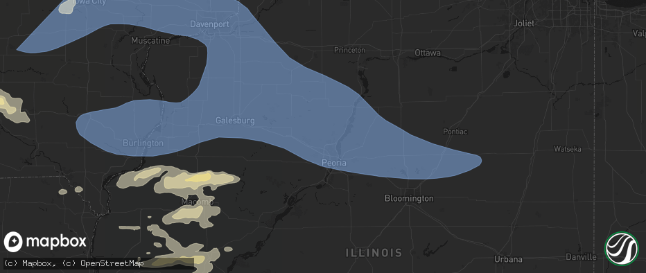 Hail map in Dunlap, IL on June 17, 2026