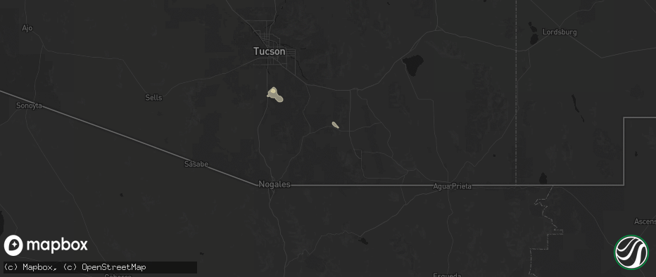 Hail map in Elgin, AZ on June 17, 2026