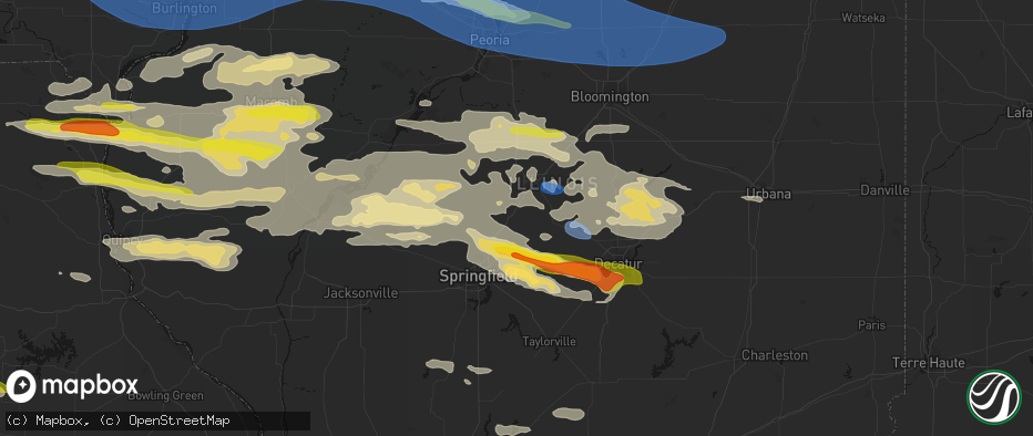 Hail map in Elkhart, IL on June 17, 2026
