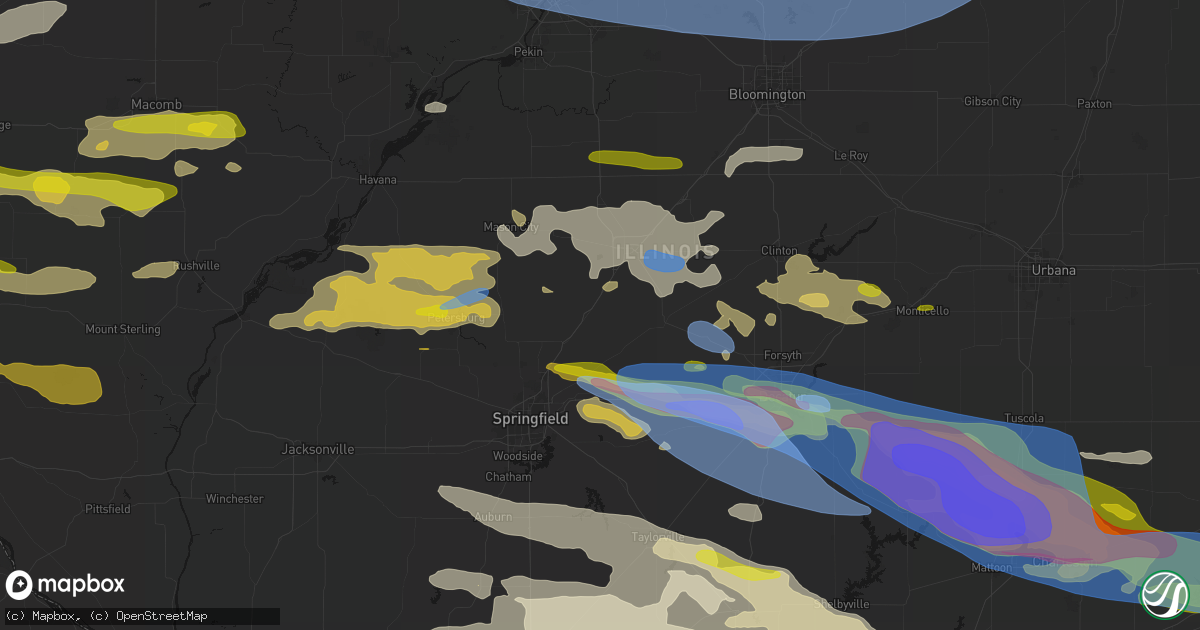 Hail map in Elkhart, IL on June 17, 2026