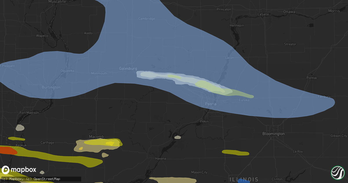 Hail map in Elmwood, IL on June 17, 2026