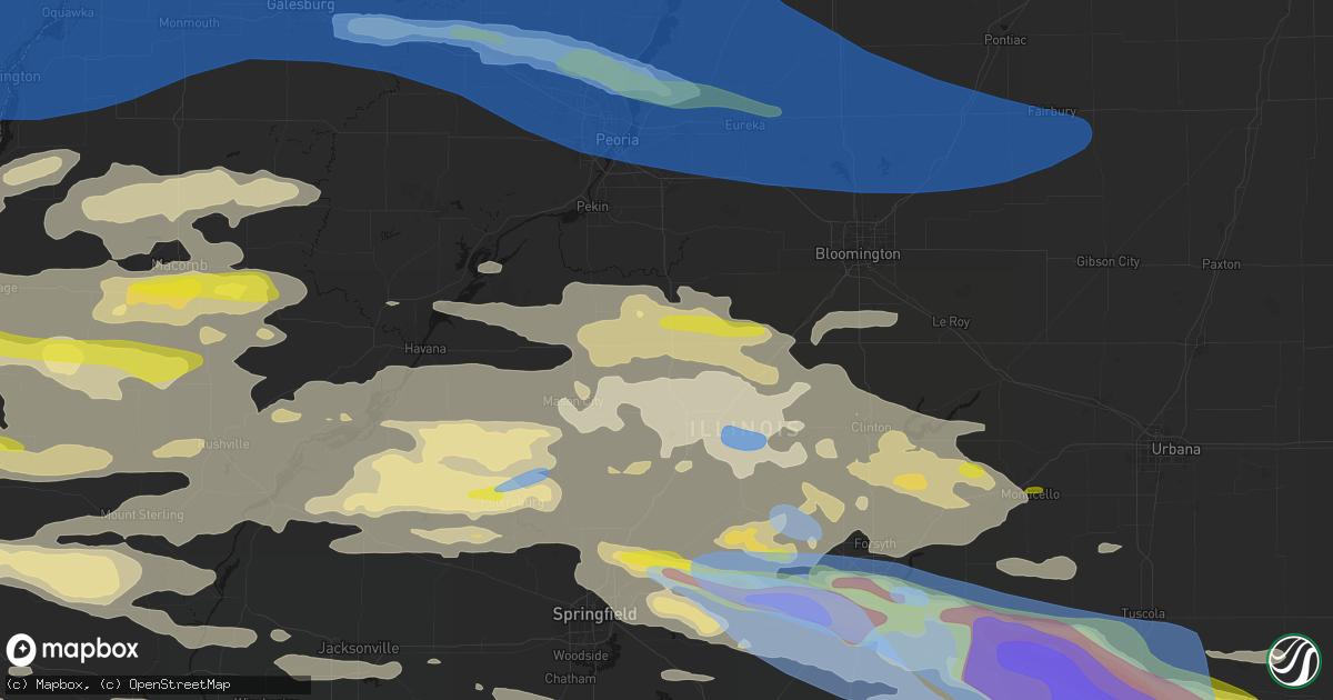 Hail map in Emden, IL on June 17, 2026