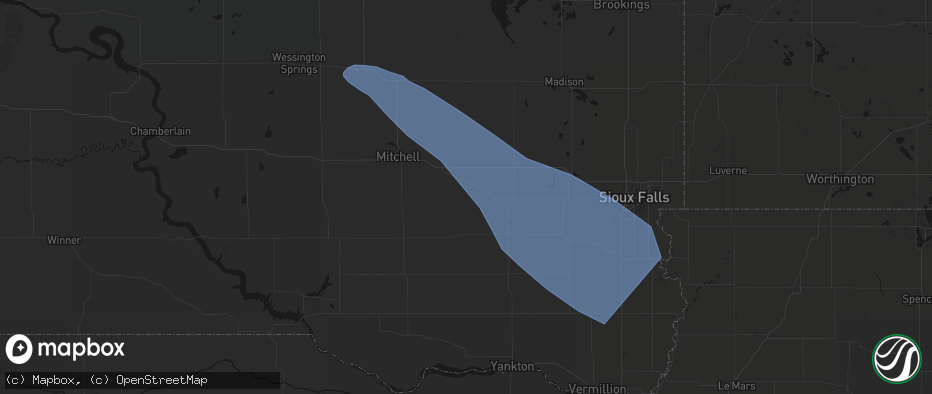 Hail map in Emery, SD on June 17, 2026