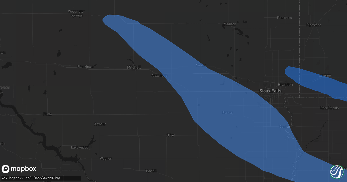 Hail map in Emery, SD on June 17, 2026