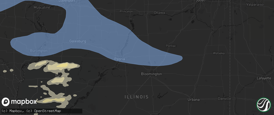 Hail map in Eureka, IL on June 17, 2026