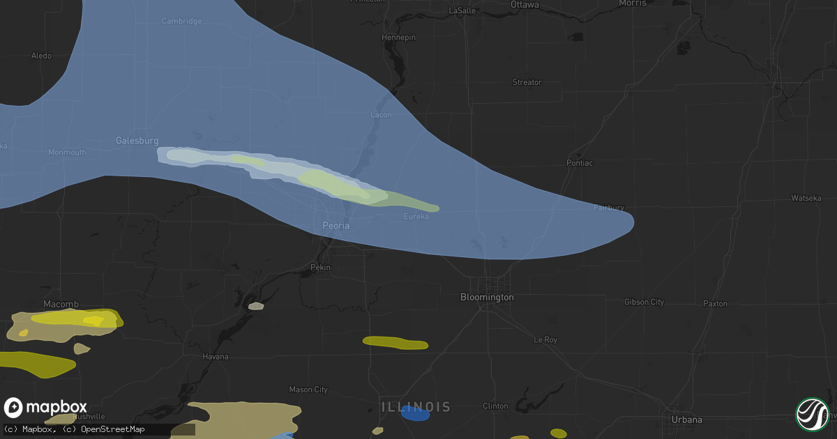 Hail map in Eureka, IL on June 17, 2026