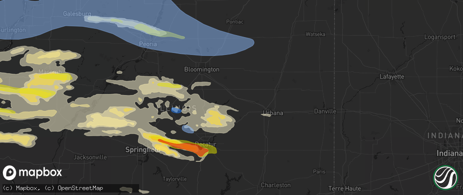 Hail map in Farmer City, IL on June 17, 2026