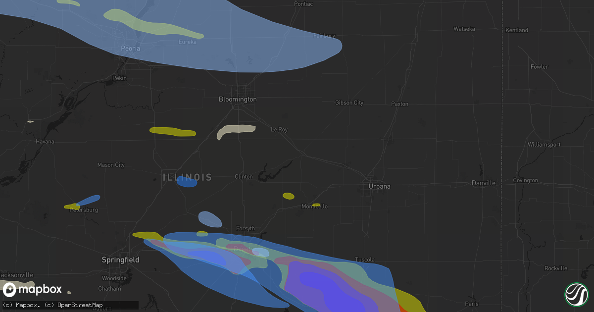 Hail map in Farmer City, IL on June 17, 2026