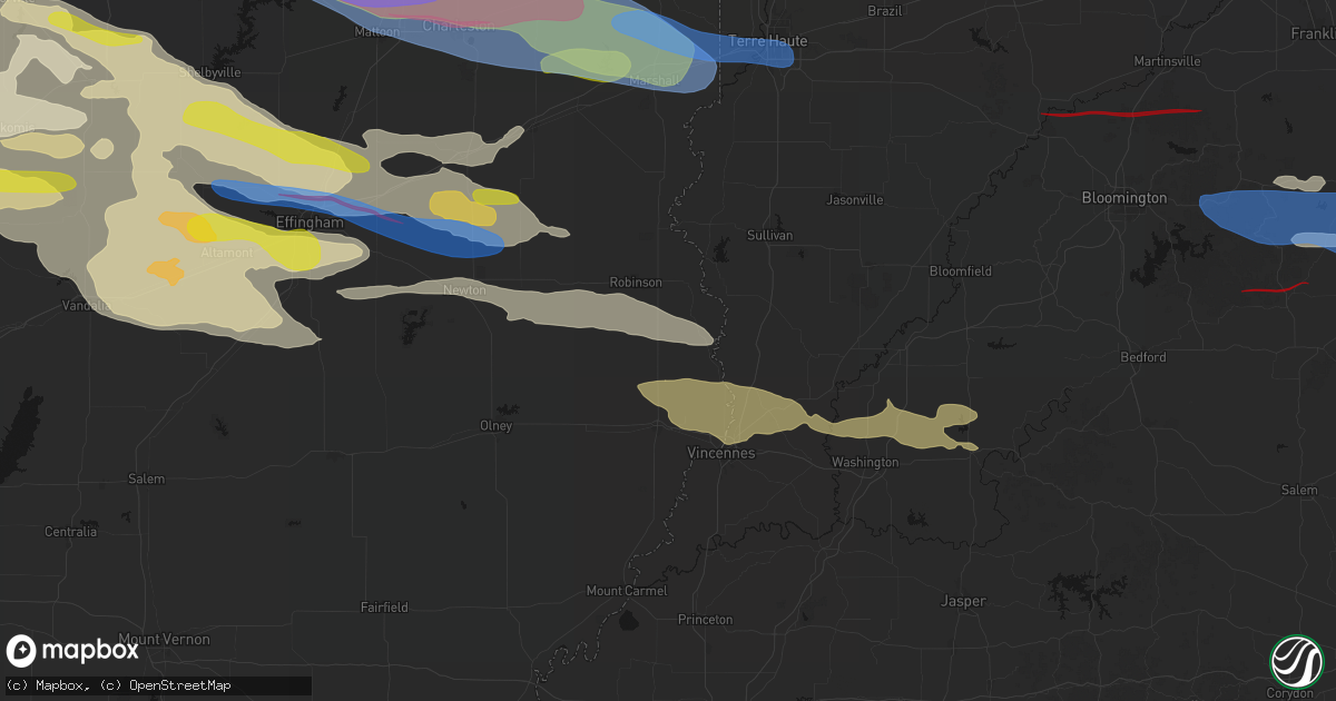 Hail map in Flat Rock, IL on June 17, 2026