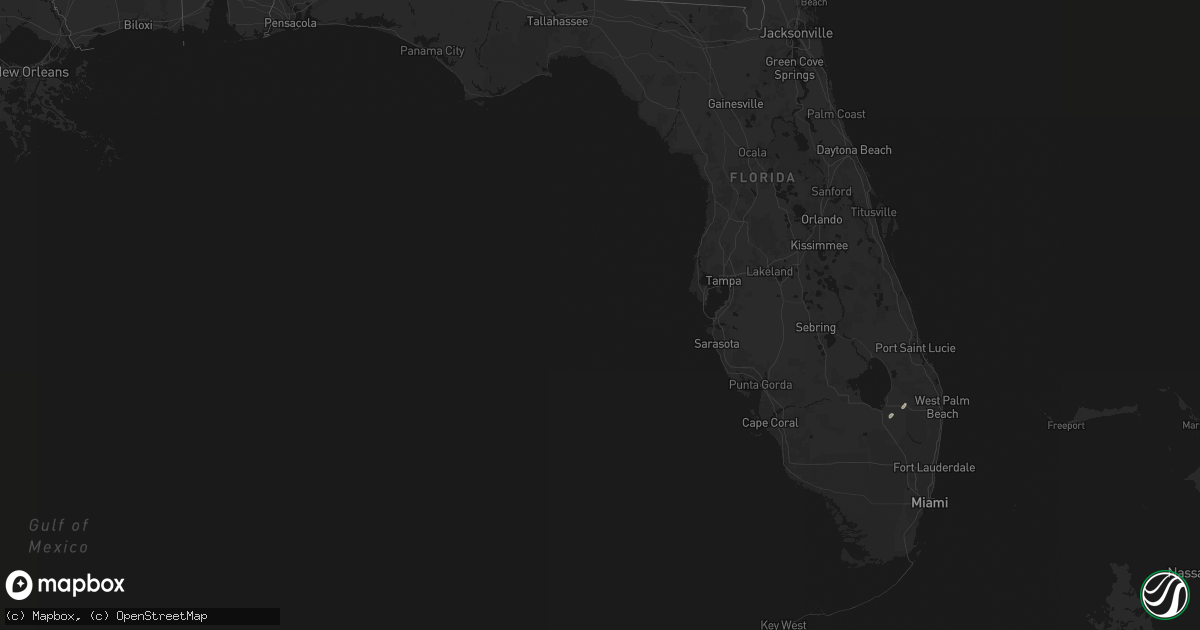 Hail map in Florida on June 17, 2026