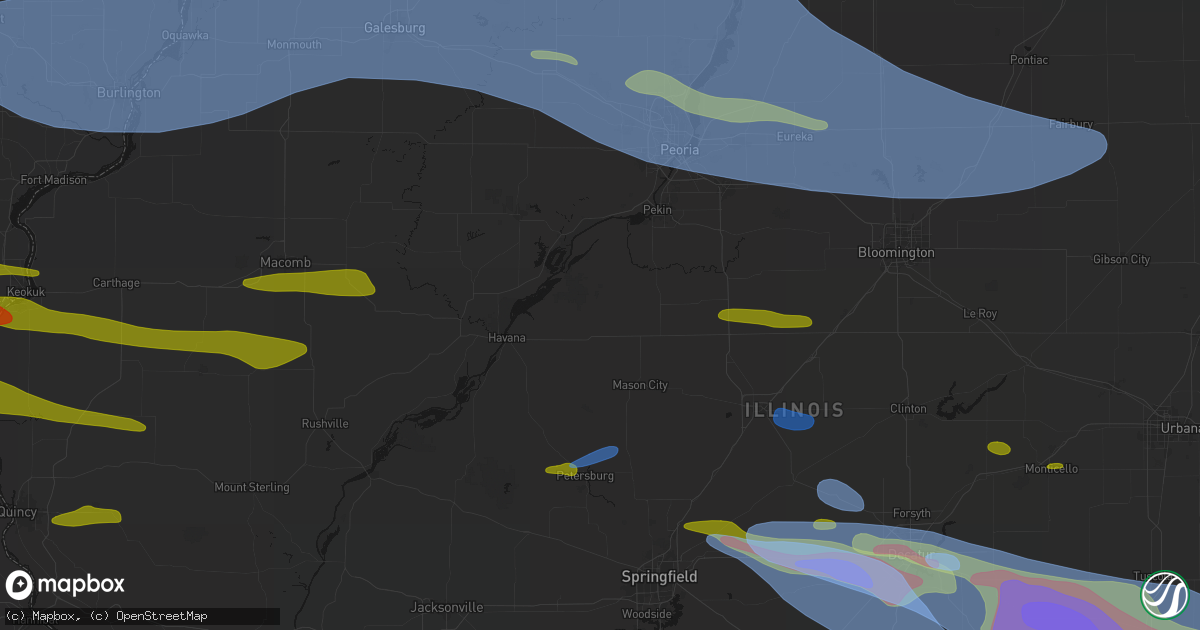 Hail map in Forest City, IL on June 17, 2026