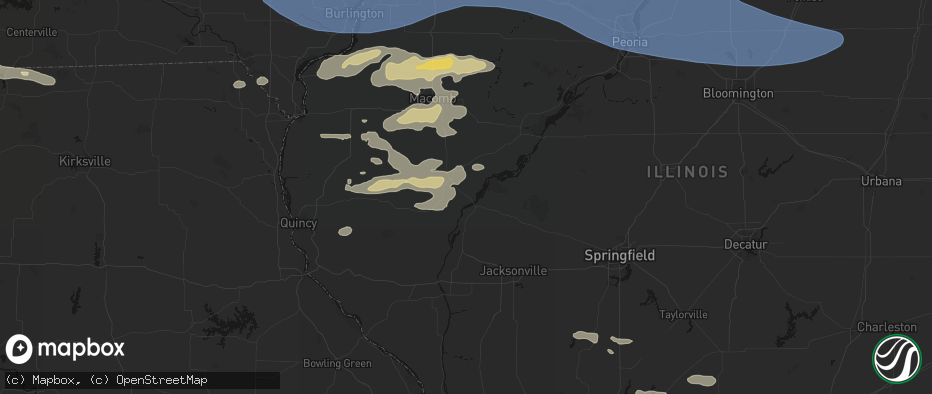 Hail map in Frederick, IL on June 17, 2026
