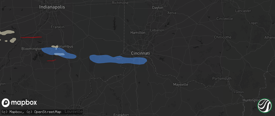 Hail map in Ft Mitchell, KY on June 17, 2026