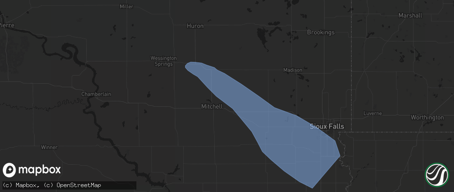 Hail map in Fulton, SD on June 17, 2026