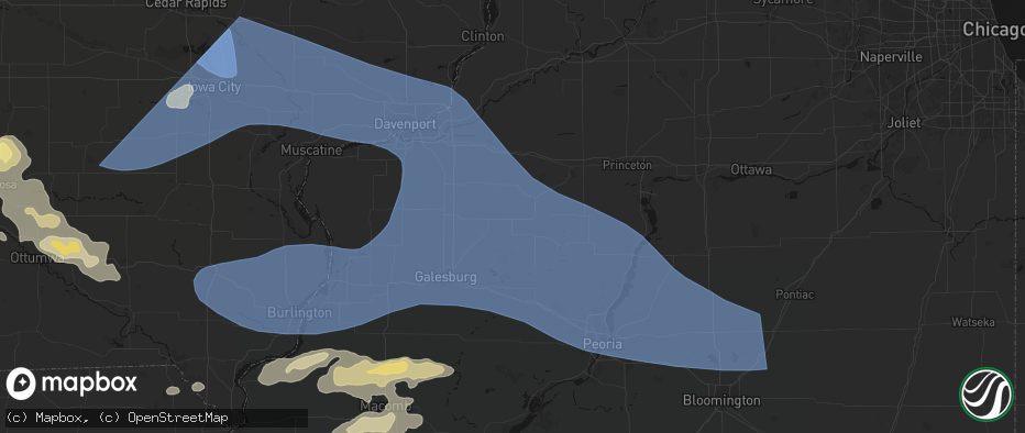 Hail map in Galva, IL on June 17, 2026