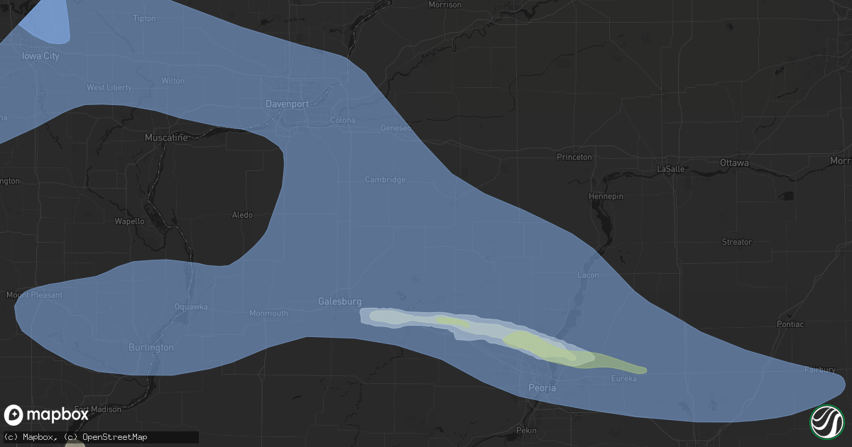 Hail map in Galva, IL on June 17, 2026