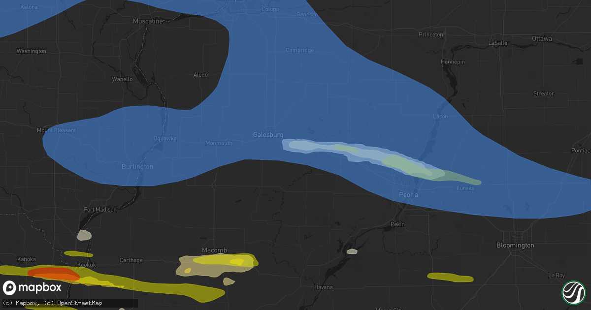 Hail map in Gilson, IL on June 17, 2026