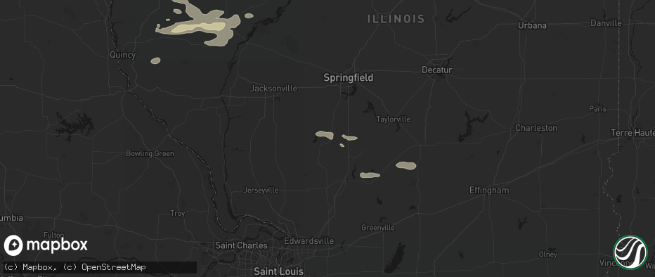 Hail map in Girard, IL on June 17, 2026
