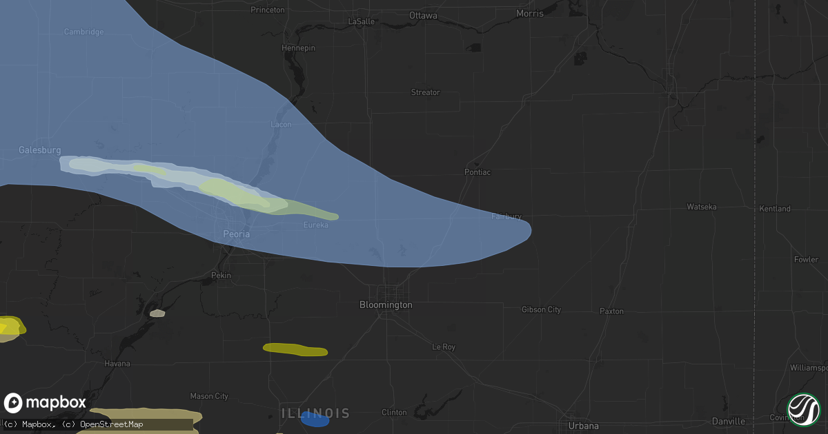 Hail map in Gridley, IL on June 17, 2026