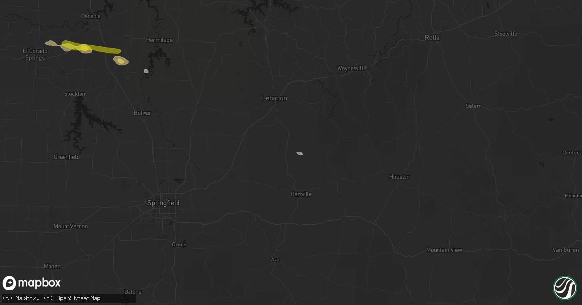 Hail map in Grovespring, MO on June 17, 2026