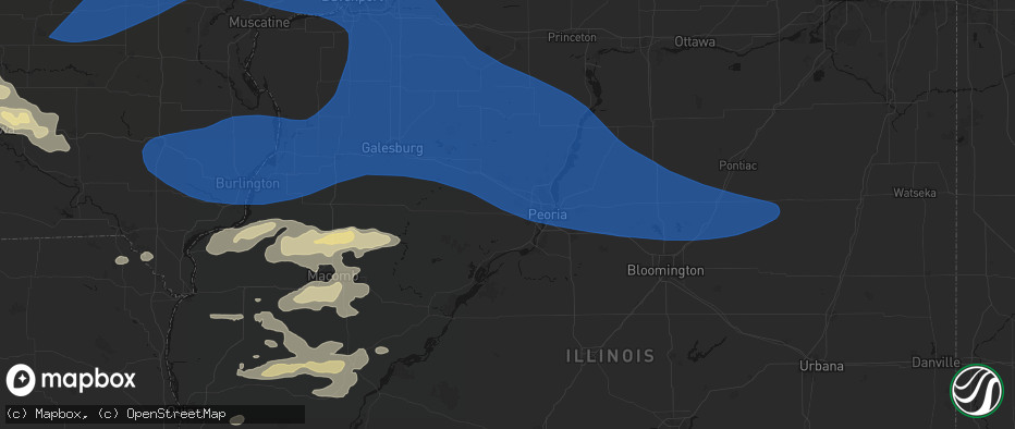 Hail map in Hanna City, IL on June 17, 2026