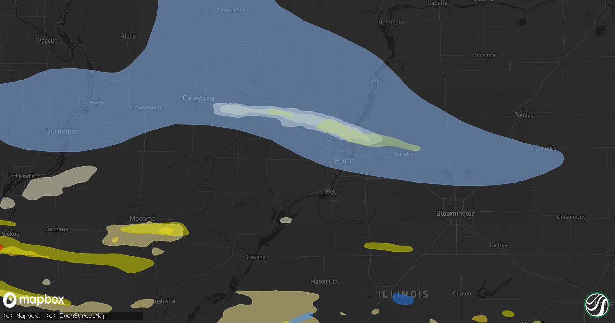 Hail map in Hanna City, IL on June 17, 2026
